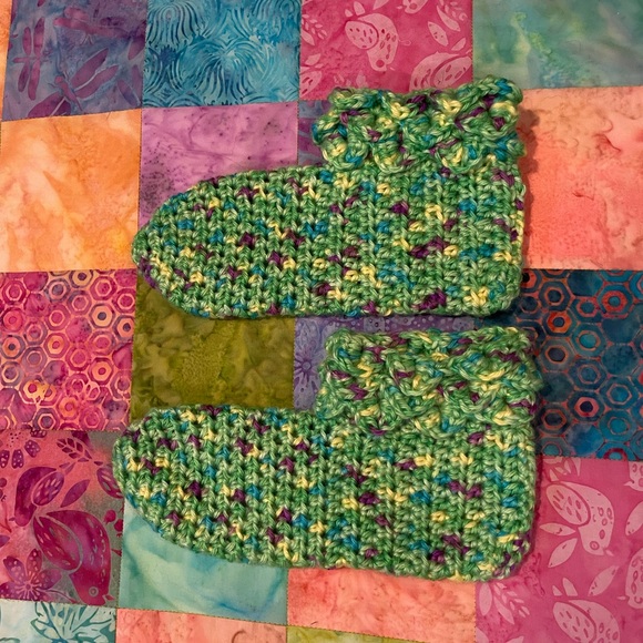 Handmade Crochet Bootie Slippers - Picture 3 of 4